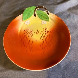 Maruhon Ware Japan Porcelain Plate 6.25” Hand Painted Fruit Orange